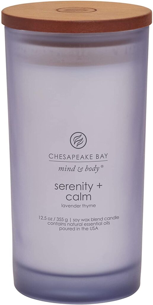 5- Chesapeake Bay Candle Scented Candle, Serenity + Calm (Lavender Thyme), Large Jar, 12 Ounce