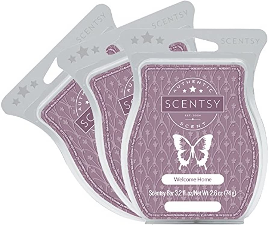 8- Scentsy, Welcome Home, Scentsy Bar, Wickless Candle Tart Warmer Wax 3.2 Oz Bar, 3-Pack (3)