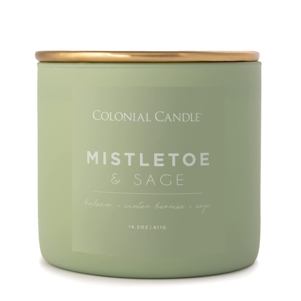 Colonial Candle Mistletoe & Sage Scented Jar Candle